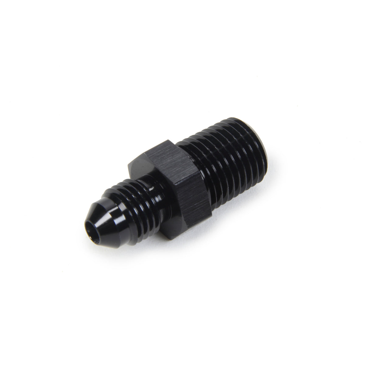 Triple X Race Co. Adapter Fitting Straight 4 AN Male to 1/4" NPT Male Aluminum - Black Anodize