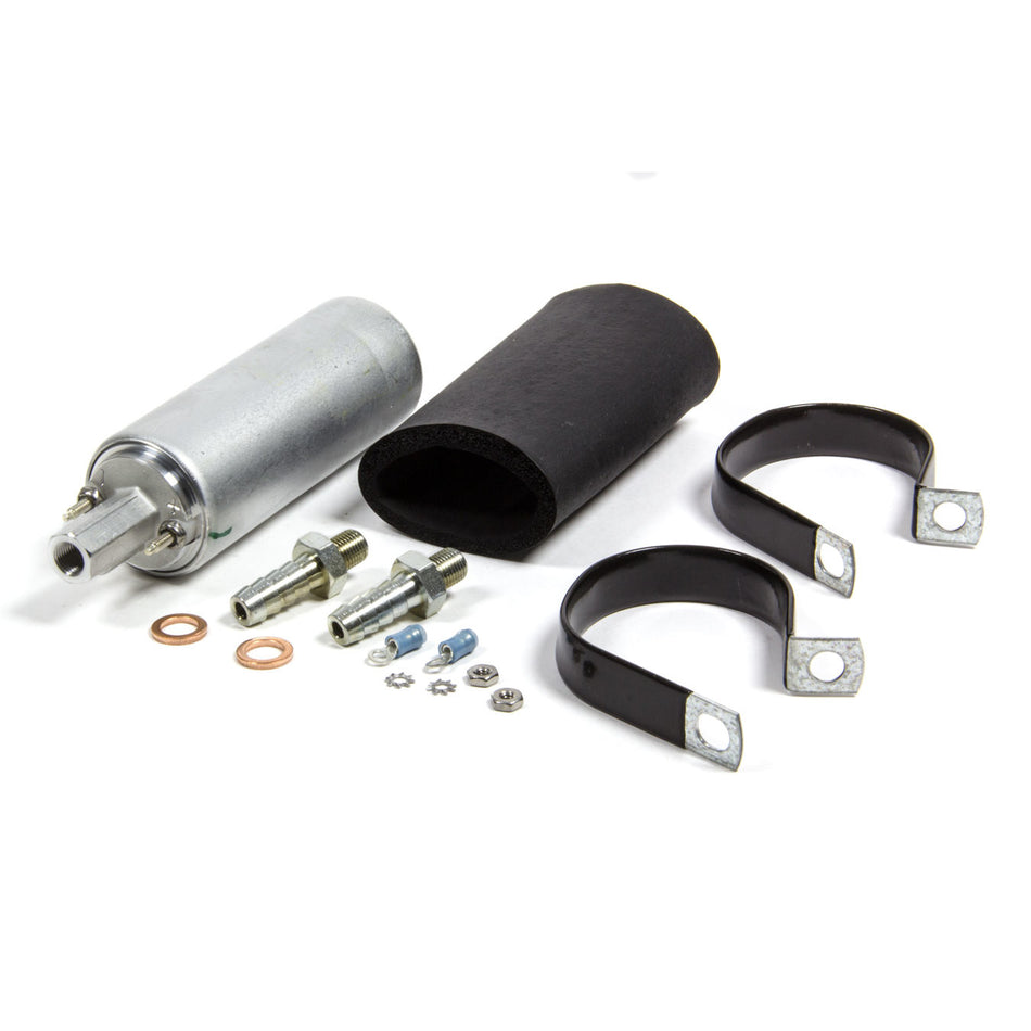 Walbro Electric Fuel Pump Inline 190 lph Install Kit - Gas