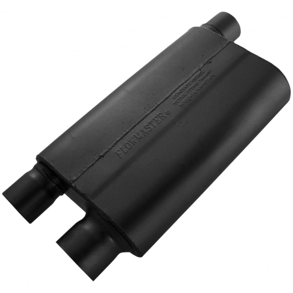 Flowmaster 80 Series Chambered Cross-Flow Muffler - 3" Offset - Inlet/2.5" Dual Outlet