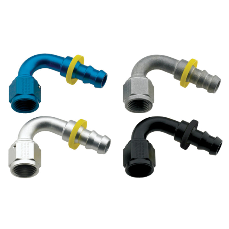 Fragola Series 8000 Push-Lite 120 Race Hose End - Black -06 AN