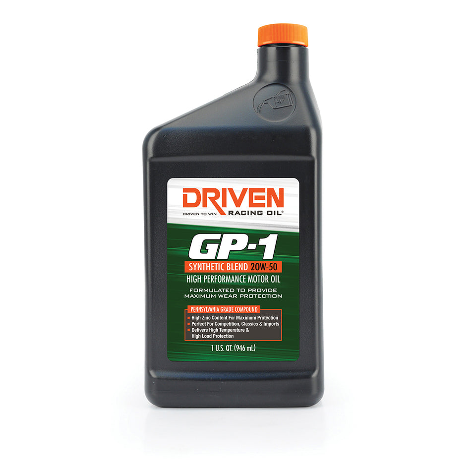 Driven GP-1 20W-50 Synthetic Blend High Performance Oil - 1 Quart Bottle