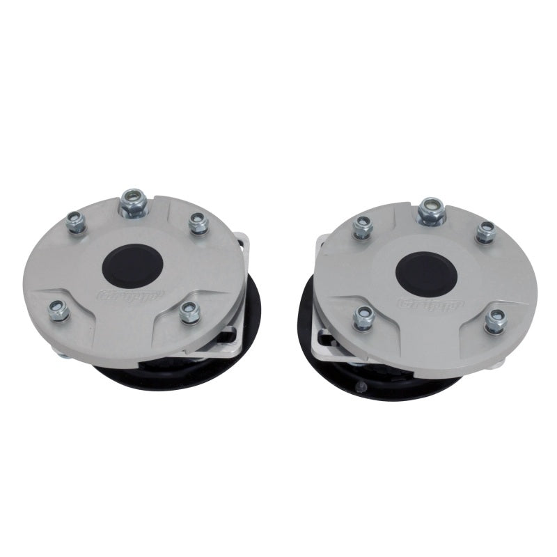 BBK Performance Strut Caster/Camber Plates Independent Caster/Camber Adjustment Aluminum Clear Anodize - Ford Mustang 2005-14