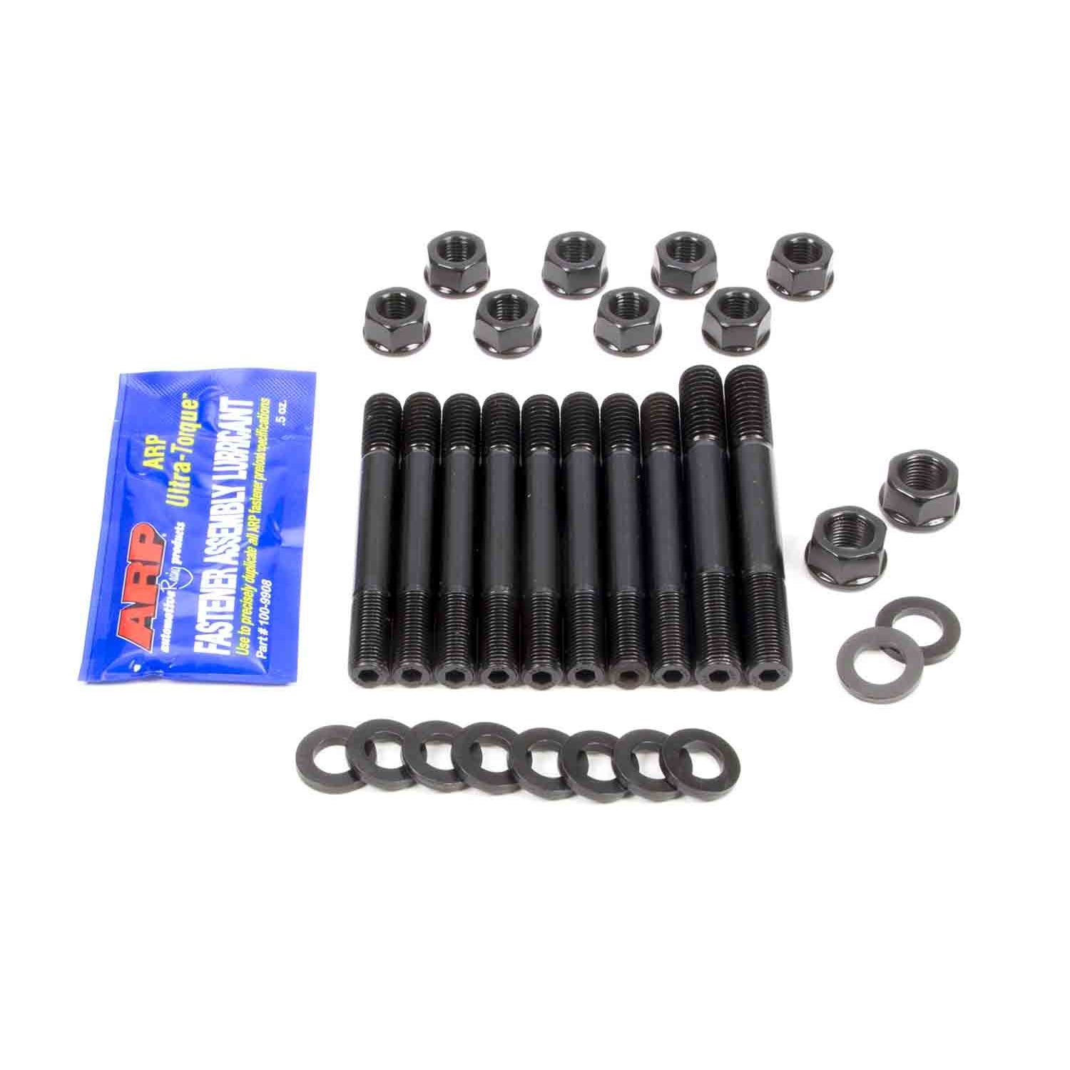 ARP Main Stud Kit - Hex Nuts - 2-Bolt Mains - Chromoly - Black Oxide - Oldsmobile V8 184-5401