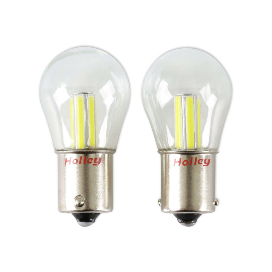 Holley Retrobright LED Turn Signal - Modern White - 1156 Style (Pair)