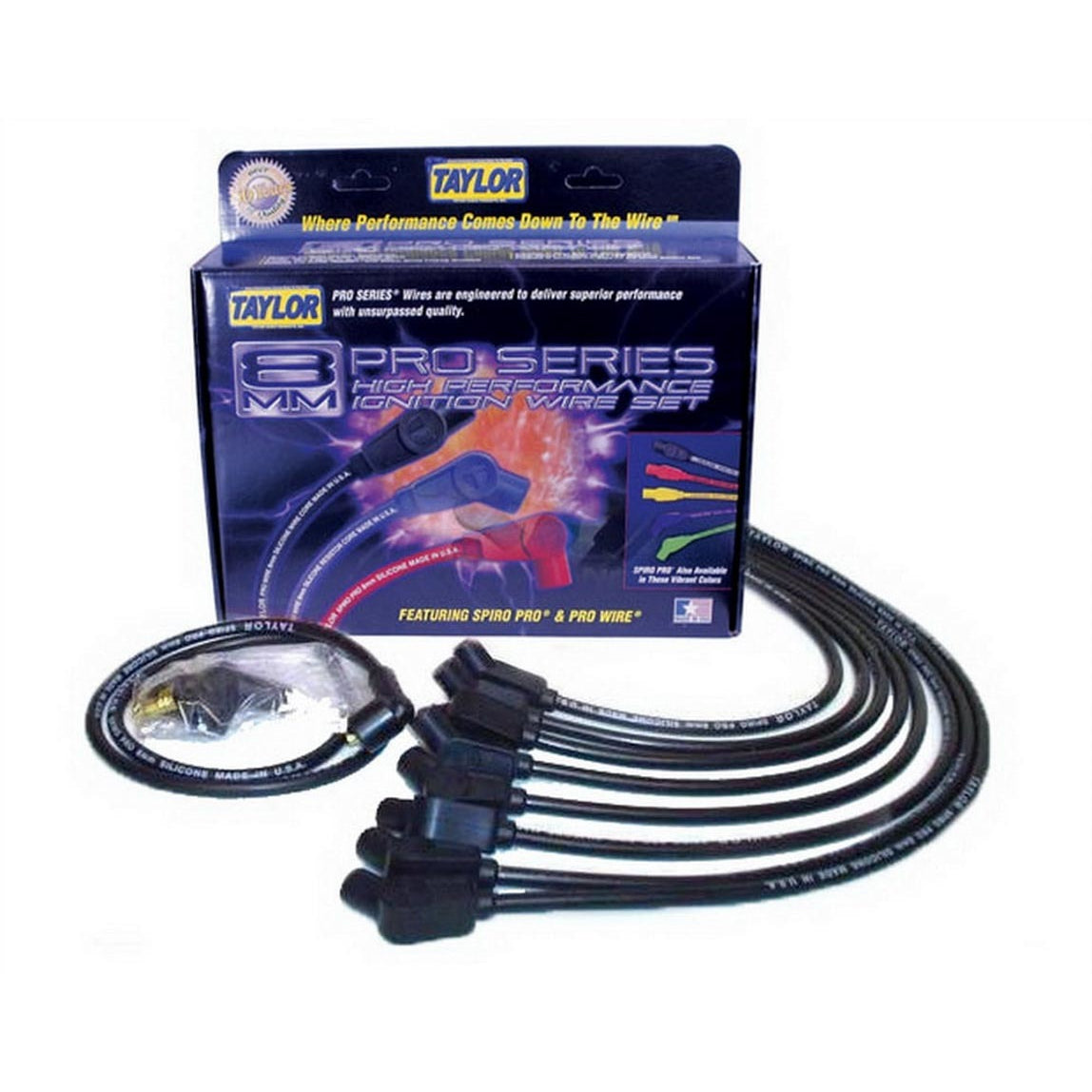 Taylor Cable Products BBC 8mm Spiro-Pro Race Plug Wire Set Black