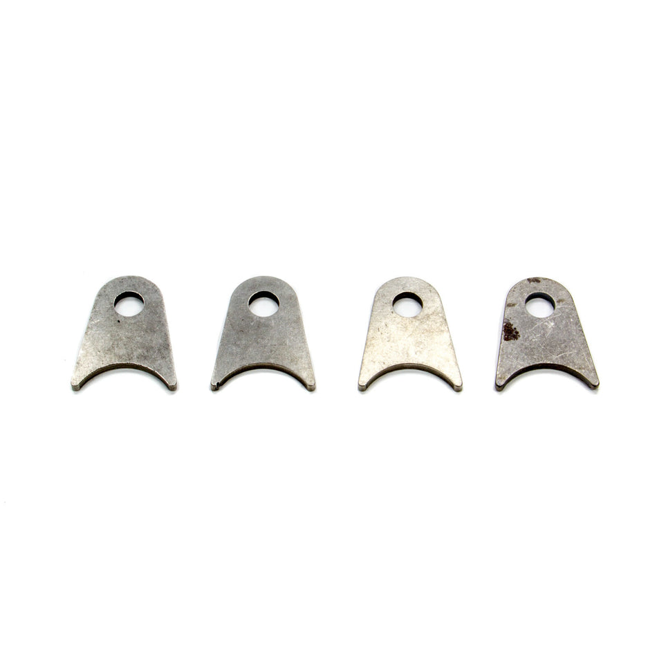 Meziere 4130 Moly Chassis Tab - Flat - 3/8 Hole (4 Pack)