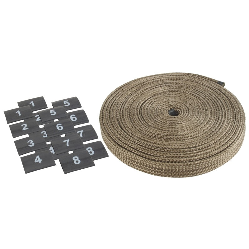DEI Protect-A-Wire Hose and Wire Sleeve 1/2" ID 25 ft Shrink Tubing Included - Woven Titanium