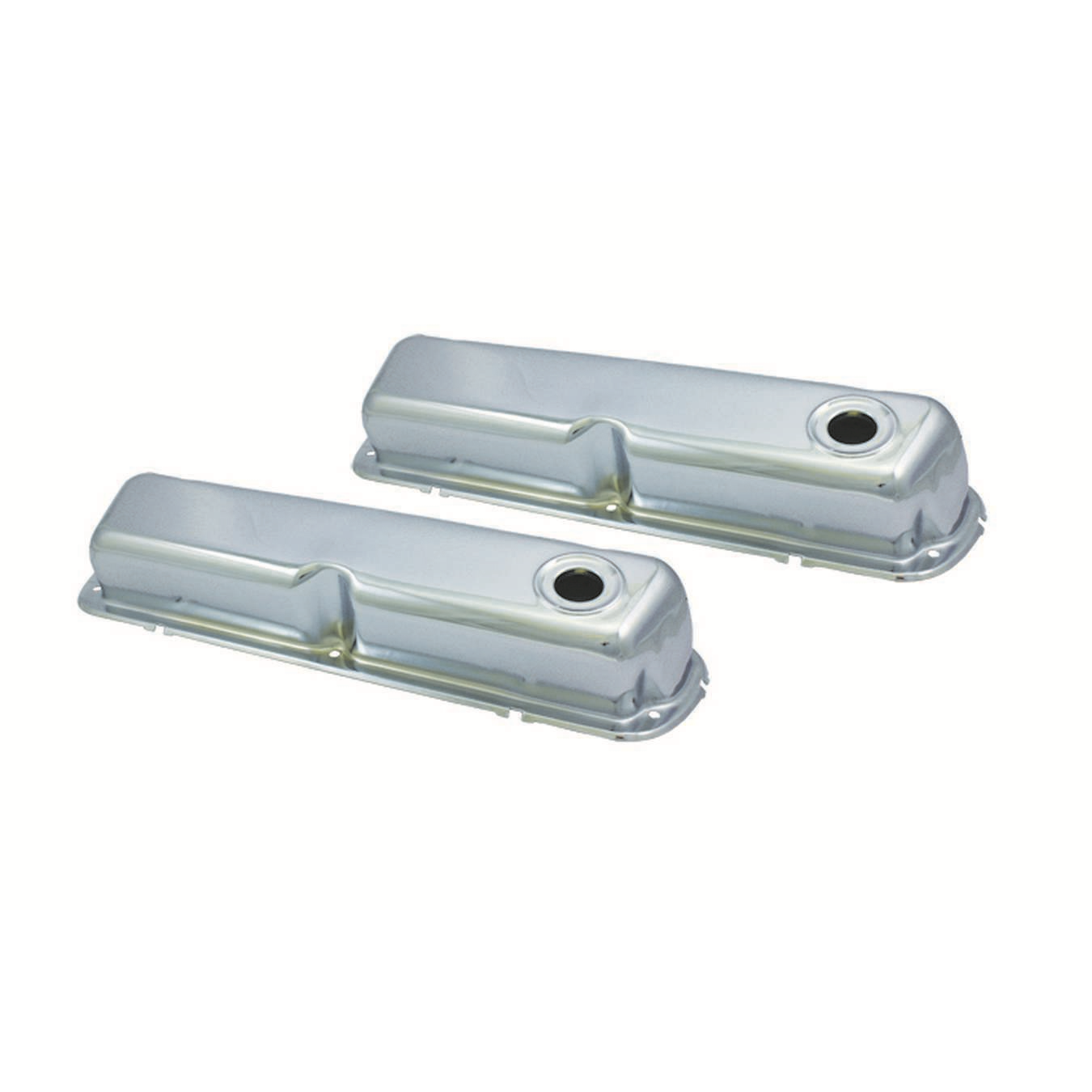 Specialty Products Tall Valve Cover - Baffled - Breather Holes - Chrome - Small Block Ford - Pair