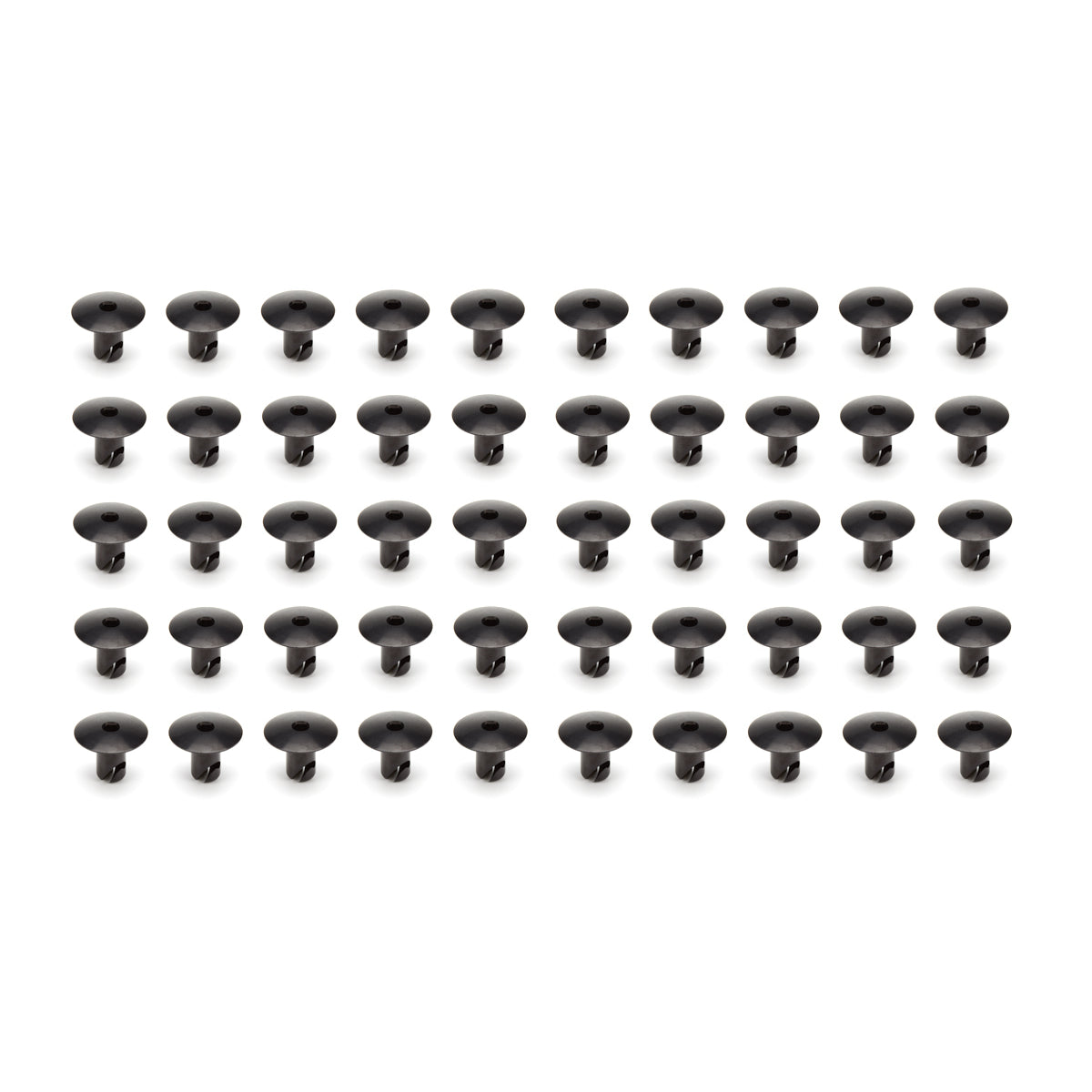 Ti22 Oversized Oval Head Aluminum Quick Turn Fastener - Torx - 7/16 x 0.500 in Body - Black (Set of 50)