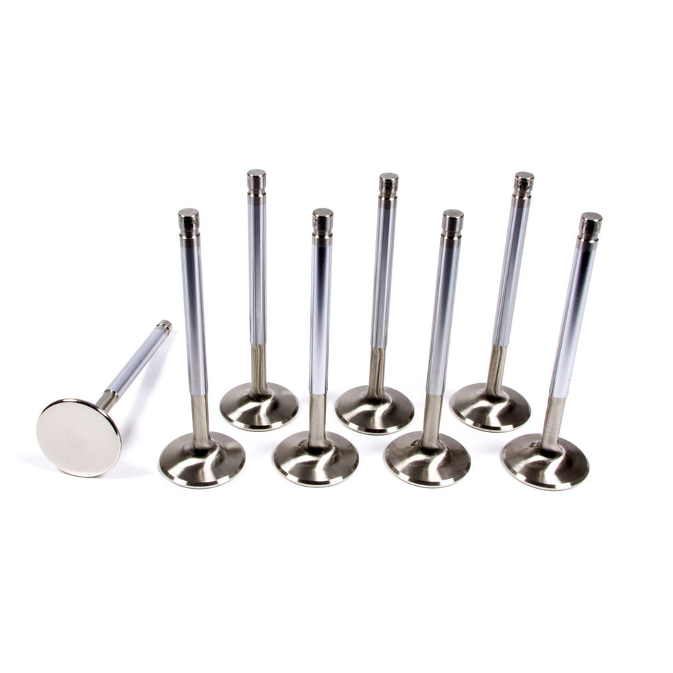 Ferrea Racing Components Super Alloy Valve Stainless Exhaust 1.600" Head 11/32" Valve Stem 5.060" Long - Small Block Chevy - Set of 8
