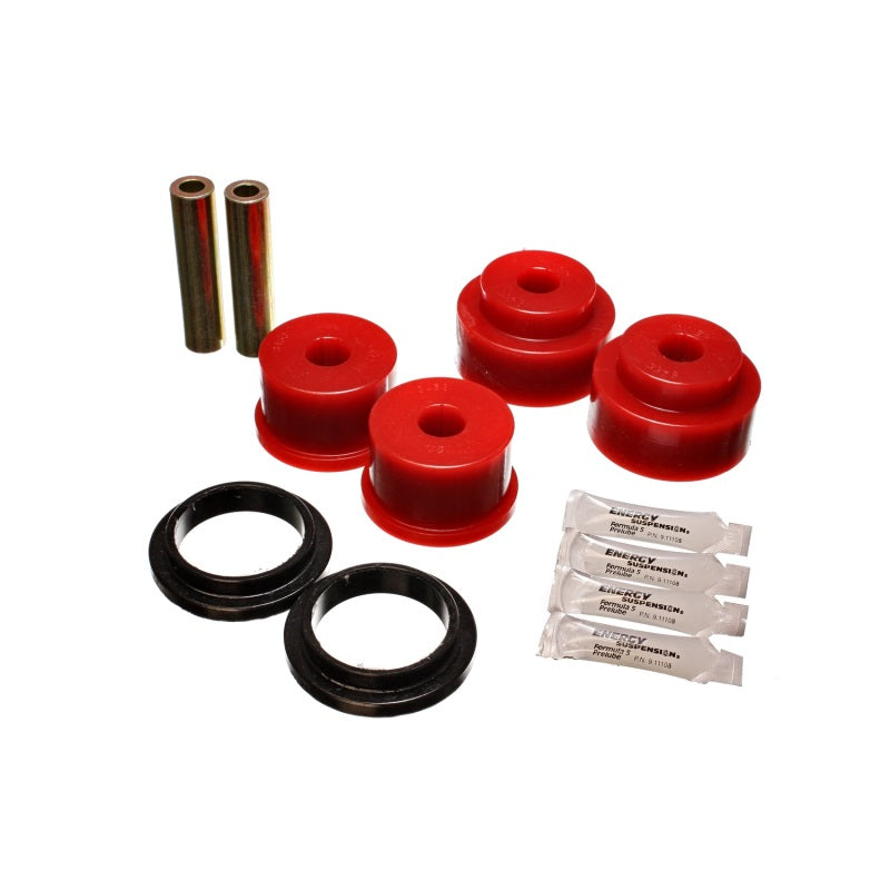 Energy Suspension Hyper-Flex Control Arm Bushing - Rear - Lower/Upper - Polyurethane/Steel - Red/Cadmium