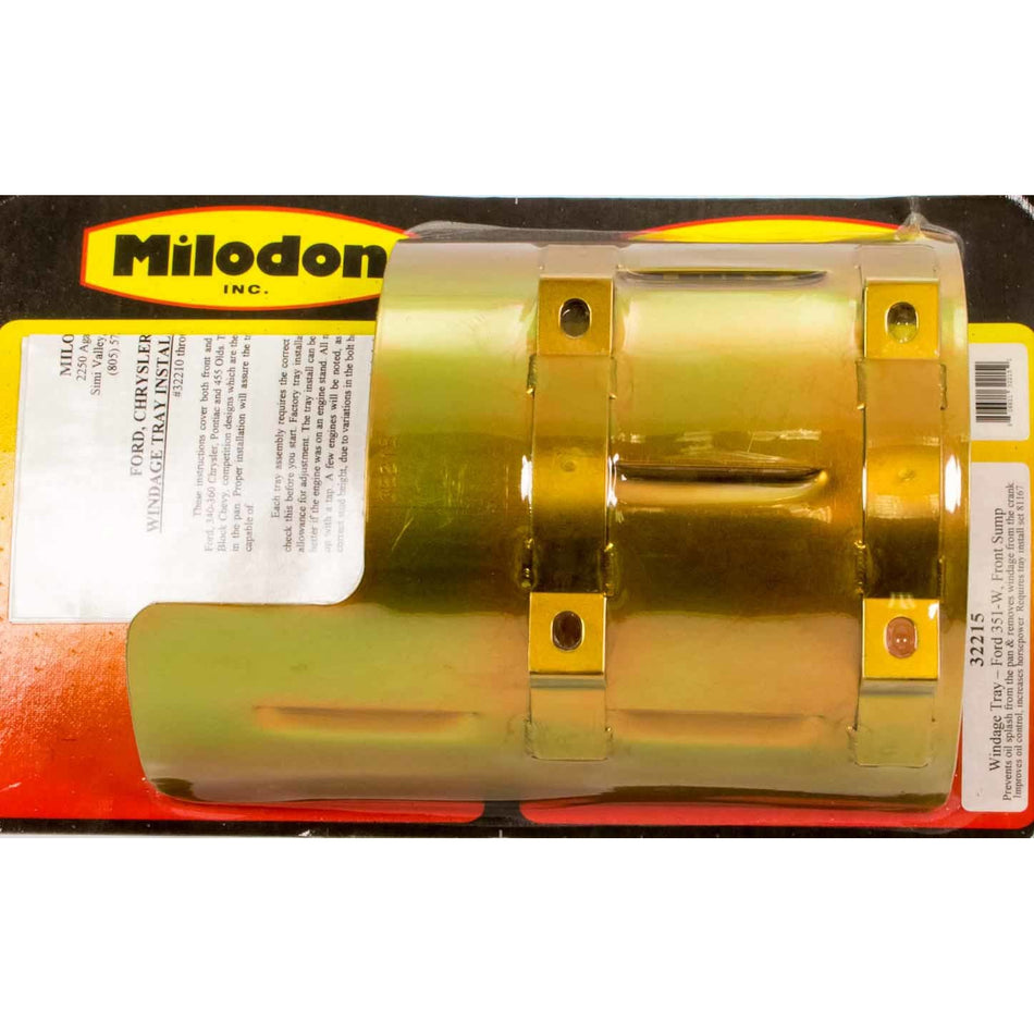Milodon SB Ford 351W Windage Tray - Pre-1974 - Front Sump