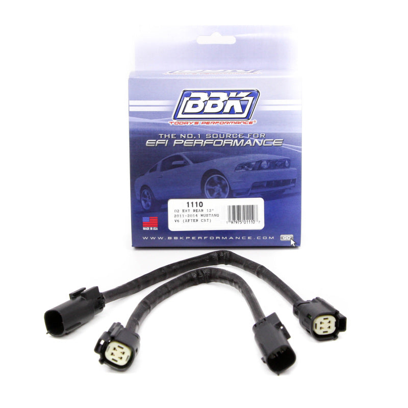 BBK Performance Rear Oxygen Sensor Extension 12" Long Ford Mustang 2011-14 - Pair