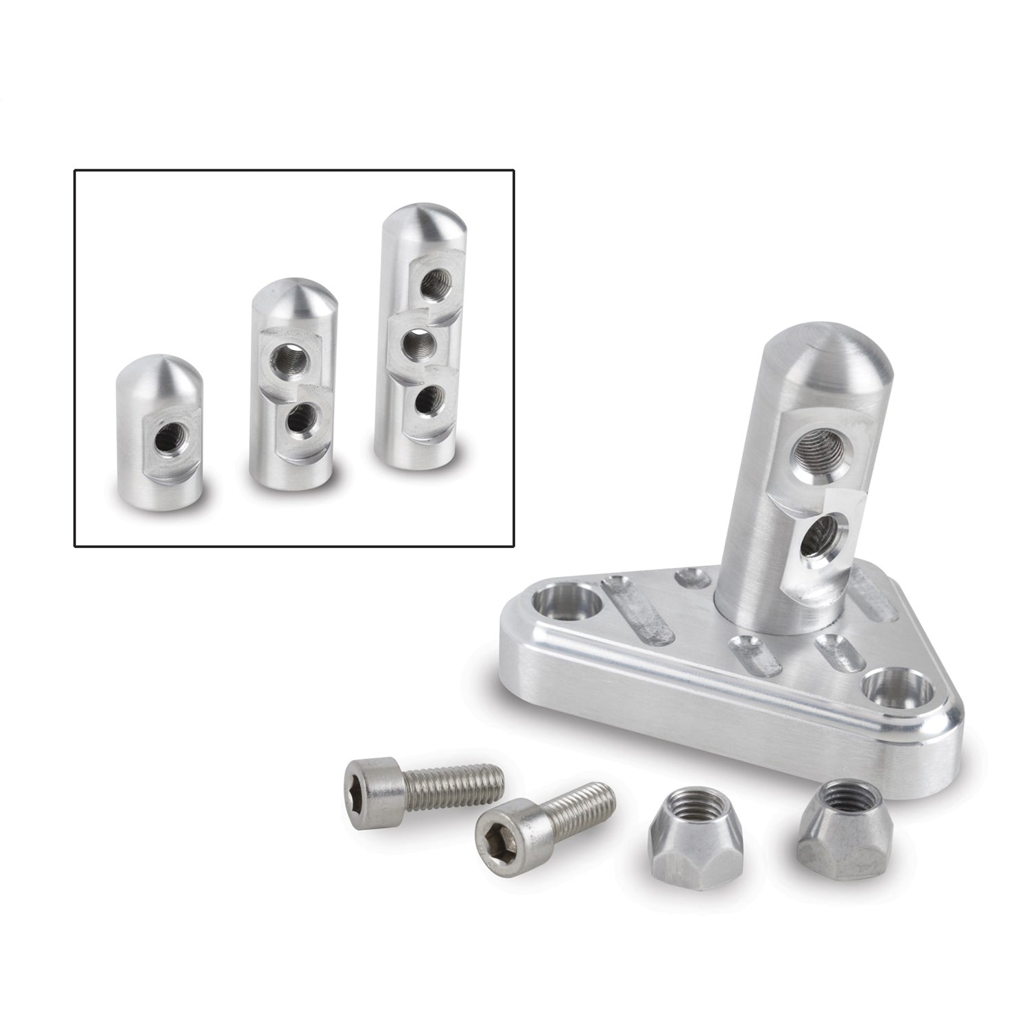 Lokar Throttle Cable Bracket - Plenum Mount - Kickdown - GM Tuned-Port - Small Block Chevy