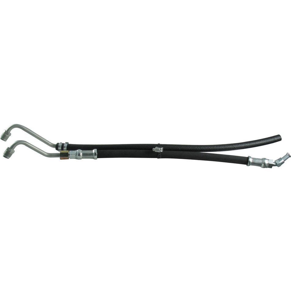 Borgeson Crimped Ends Power Steering Hose Kit Rubber/Steel - Borgeson Mopar Conversion Box to GM Saginaw Steering Pumps