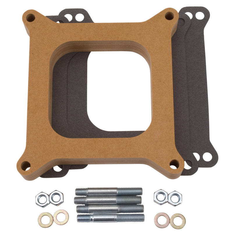Edelbrock Carburetor Spacer - 1" Thick - Wood