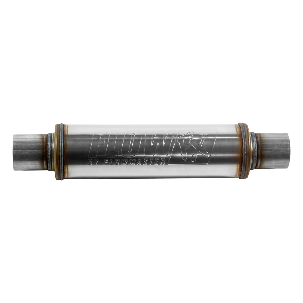 Flowmaster Flow FX Muffler - 2-1/2 in Center Inlet - 2-1/2 in Center Outlet - 14 x 4 in Round Body - 20 in Long - Stainless