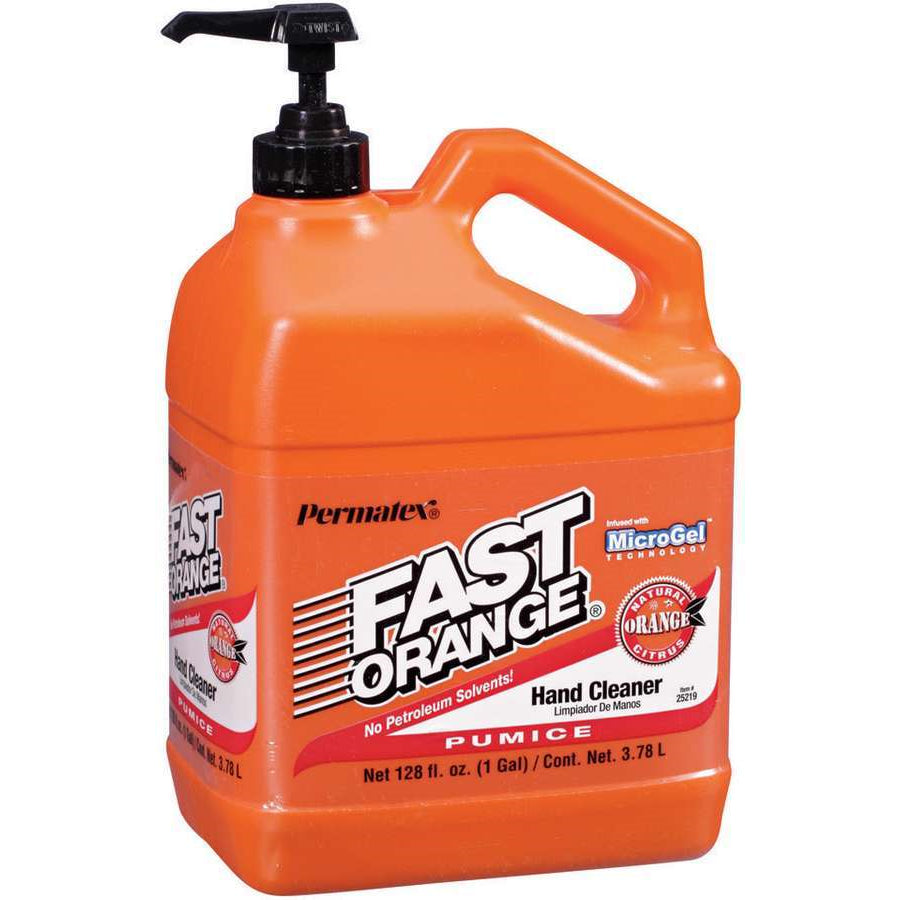 Permatex Fast Orange Natural Citrus Pumice Formula Hand Cleaner - 1 Gallon Bottle w/ Pump