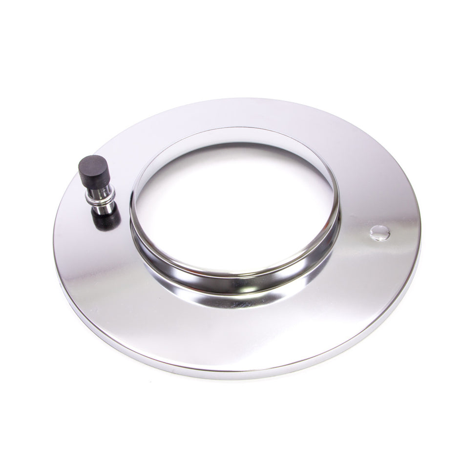 Specialty Products 10" Round Air Cleaner Base 5-1/8" Carb Flange Flat Base Steel - Chrome