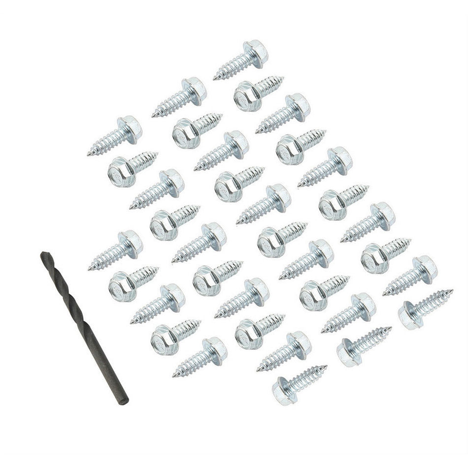 Mr. Gasket Tire Screw Kit - Includes 35 Hex Head Screws / Drill Bit