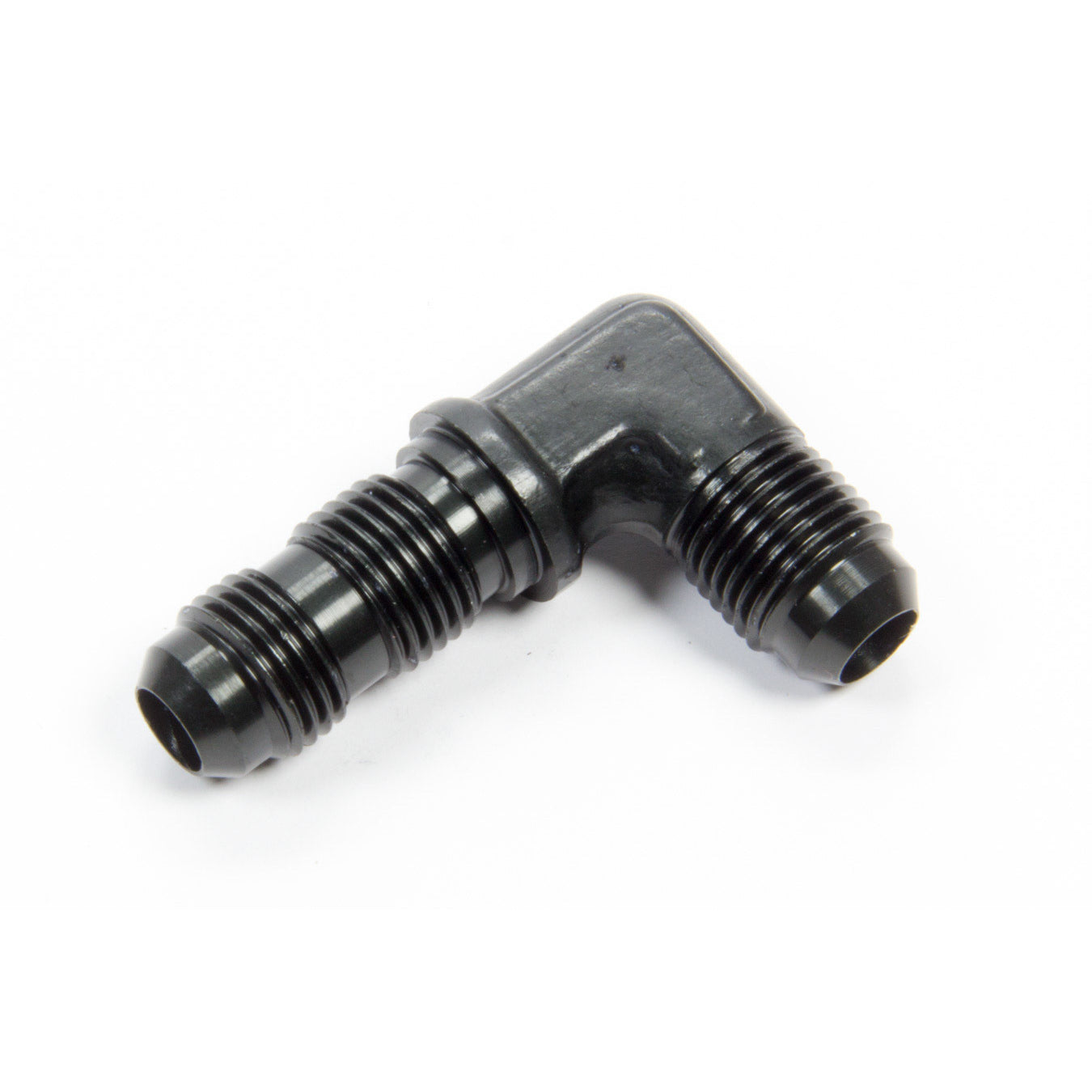 Aeroquip Black Aluminum -06 90 Bulkhead Union Adapter