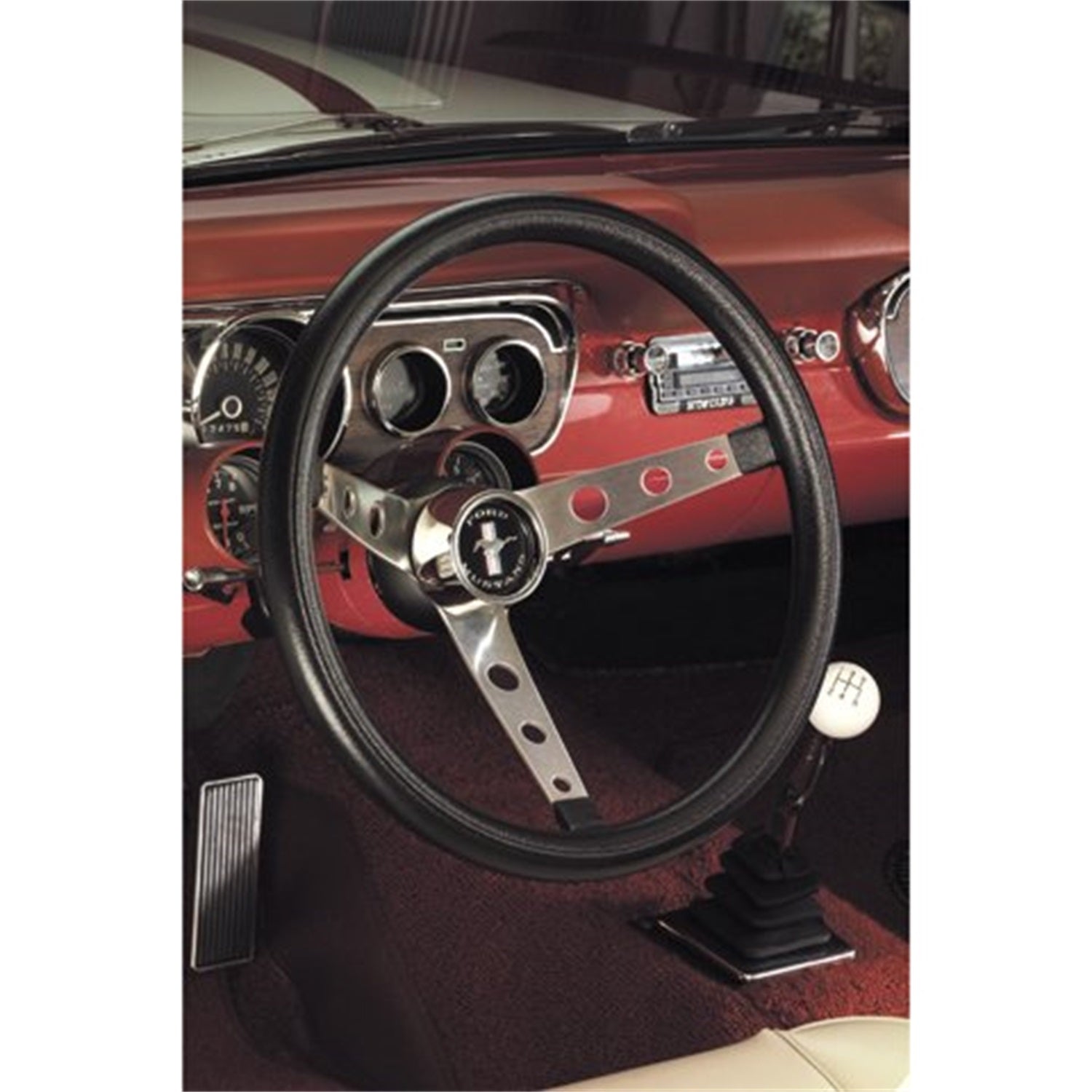 Grant Classic Nostalgia Mustang Steering Wheel - 15" - Black