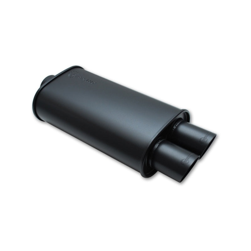 Vibrant Performance Streetpower Flat Black Muffler - 3 in Center Inlet