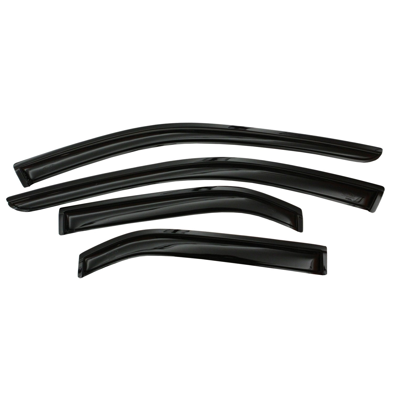 Lund Original Ventvisor Front / Rear Side Window Visor - Stick-On - Dark Smoke - Extended Cab - GM Fullsize Truck 2014-15