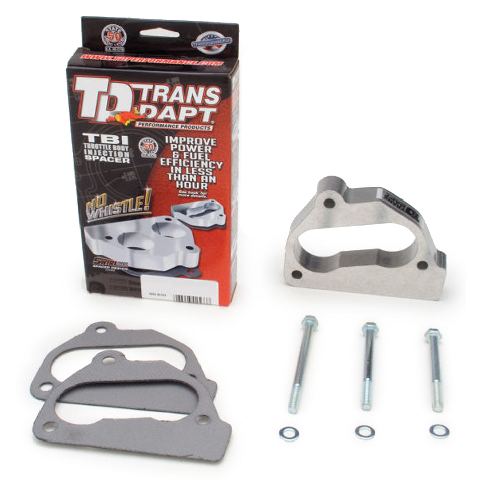 Trans-Dapt Throttle Body Spacer - 1 in Thick - Small Block Chevy