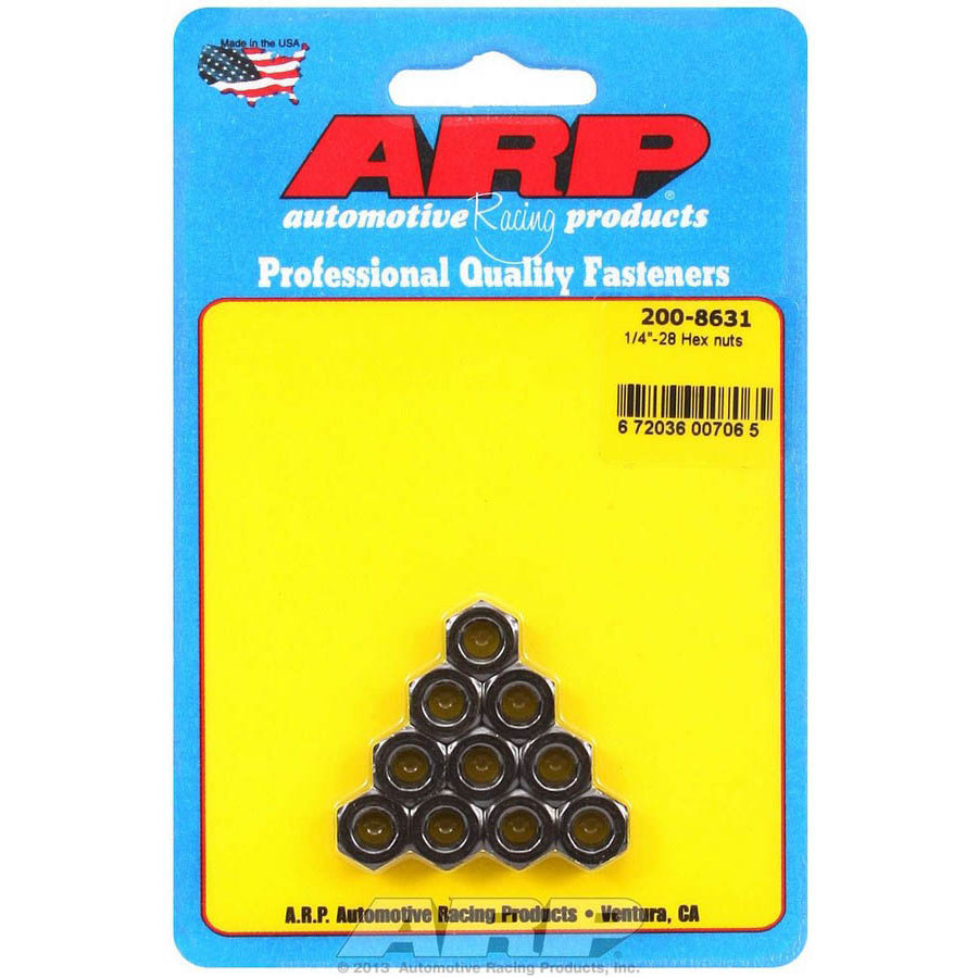 ARP 1/4-28" Thread Nut 7/16" Hex Head Chromoly Cadmium - Universal