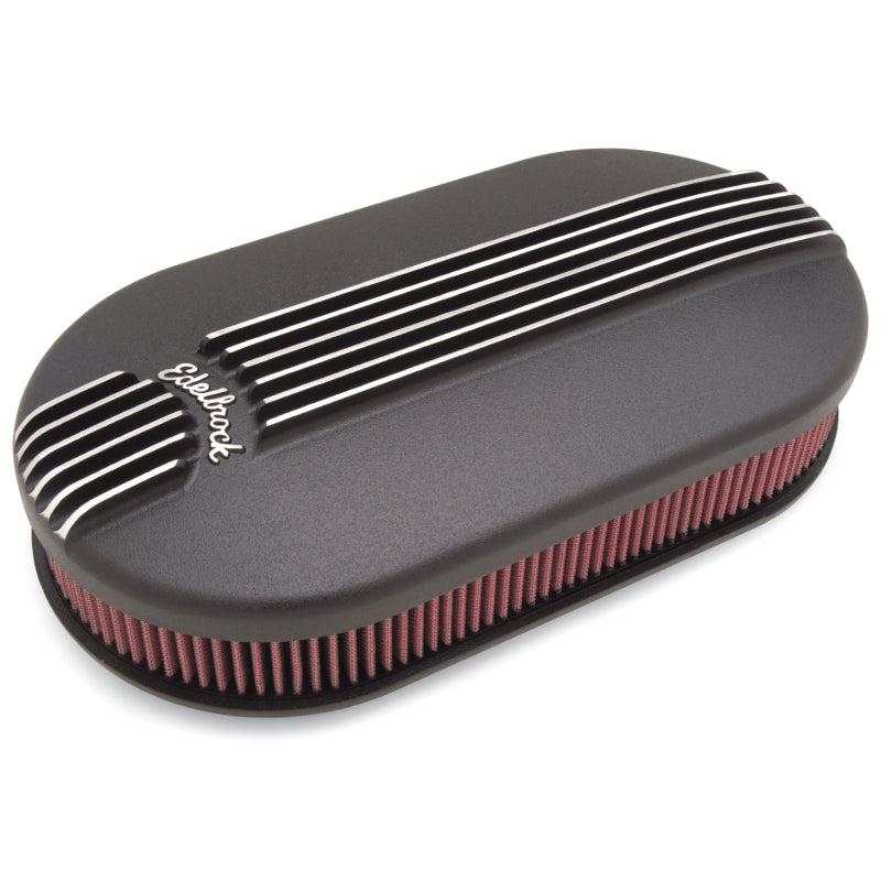 Edelbrock Classic Air Cleaner Assembly - 17.5 x 9.375 in Oval