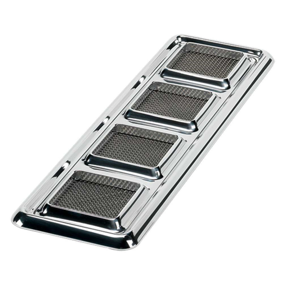 Billet Specialties Stainless Mesh Grilles Hood Vents Drain Hole Stainless Hardware Billet Aluminum - Polished