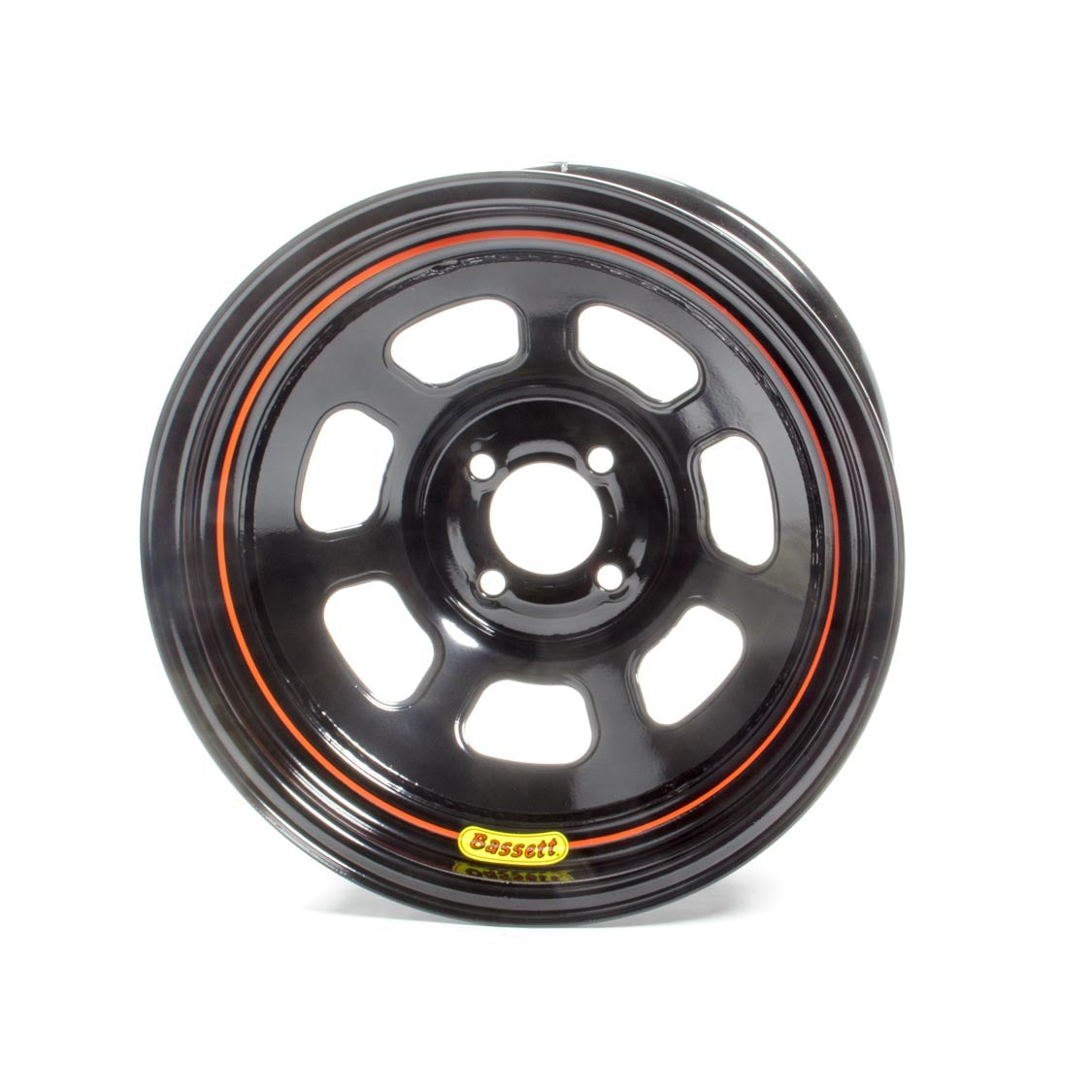 Bassett D-Hole Lightweight Wheel - 15" x 8" - 4 x 100mm - Black - 4" Back Spacing - 17 lbs.