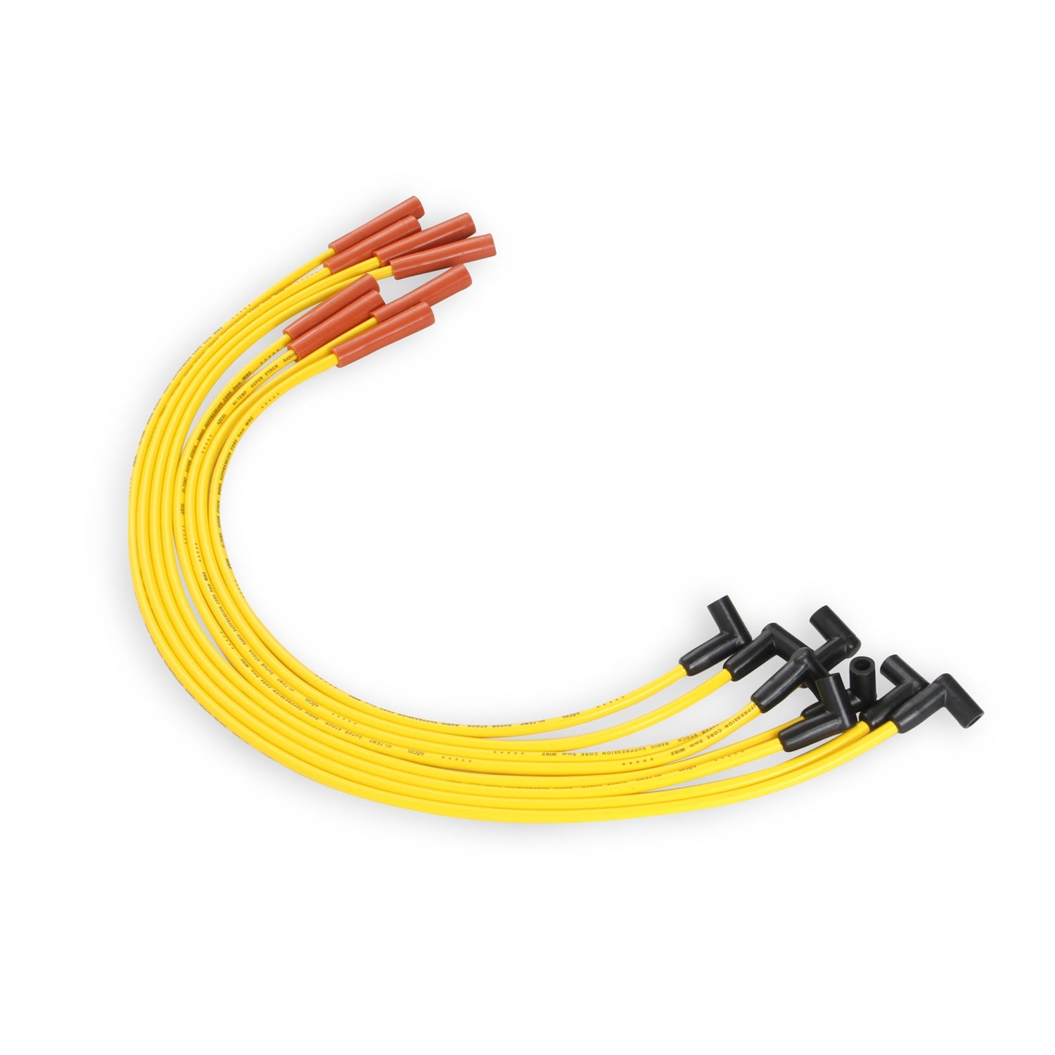 ACCEL Super Stock Spiral Core 8 mm Spark Plug Wire Set - Yellow - Factory Style Boots / Terminals - Big Block Chevy