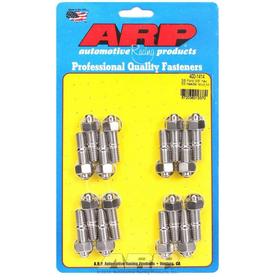 ARP Stainless Steel Header Stud Kit - 3/8" x 1.670" - Hex - SB Chevy