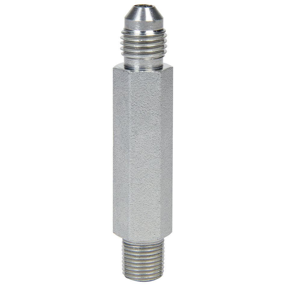 Allstar Performance Adapter - Tall - Straight - 4 AN Male to 1/8" NPT Male - Steel - Zinc Oxide