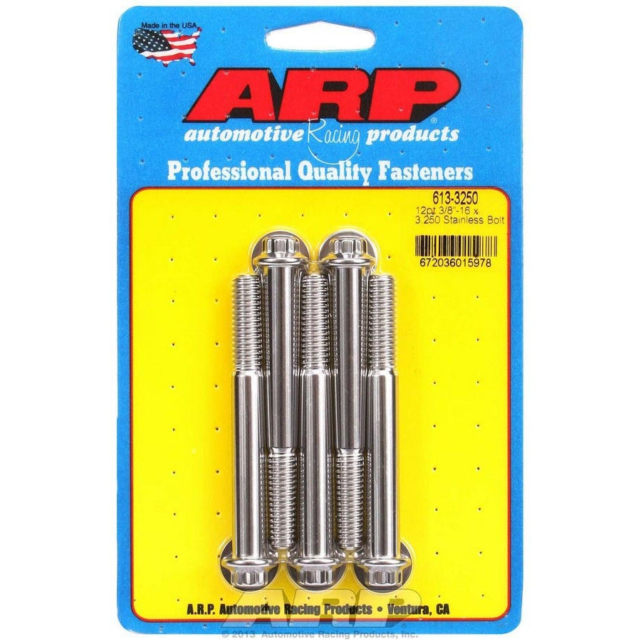 ARP Stainless Steel Bolt Kit - 12 Point (5) 3/8-16 x 3.250