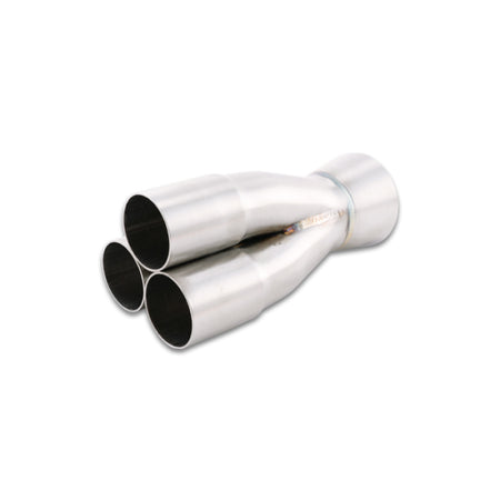 Vibrant Performance Slip-On 3 into 1 Merge Collector - 1-1/2 in Primary Tubes - 2-1/2 in Outlet - Stainless