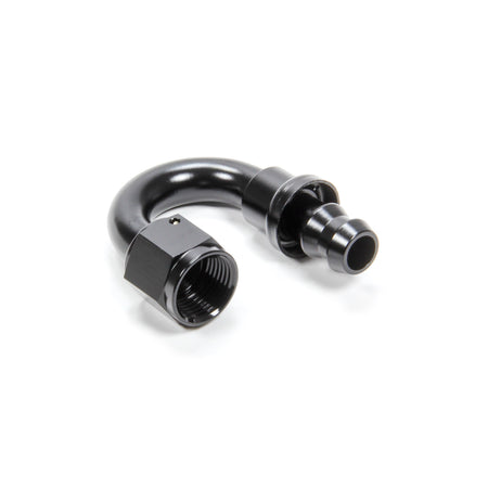 Triple X Race Co. Hose End Fitting 180 Degree 8 AN Hose to 8 AN Female Aluminum - Black Anodize