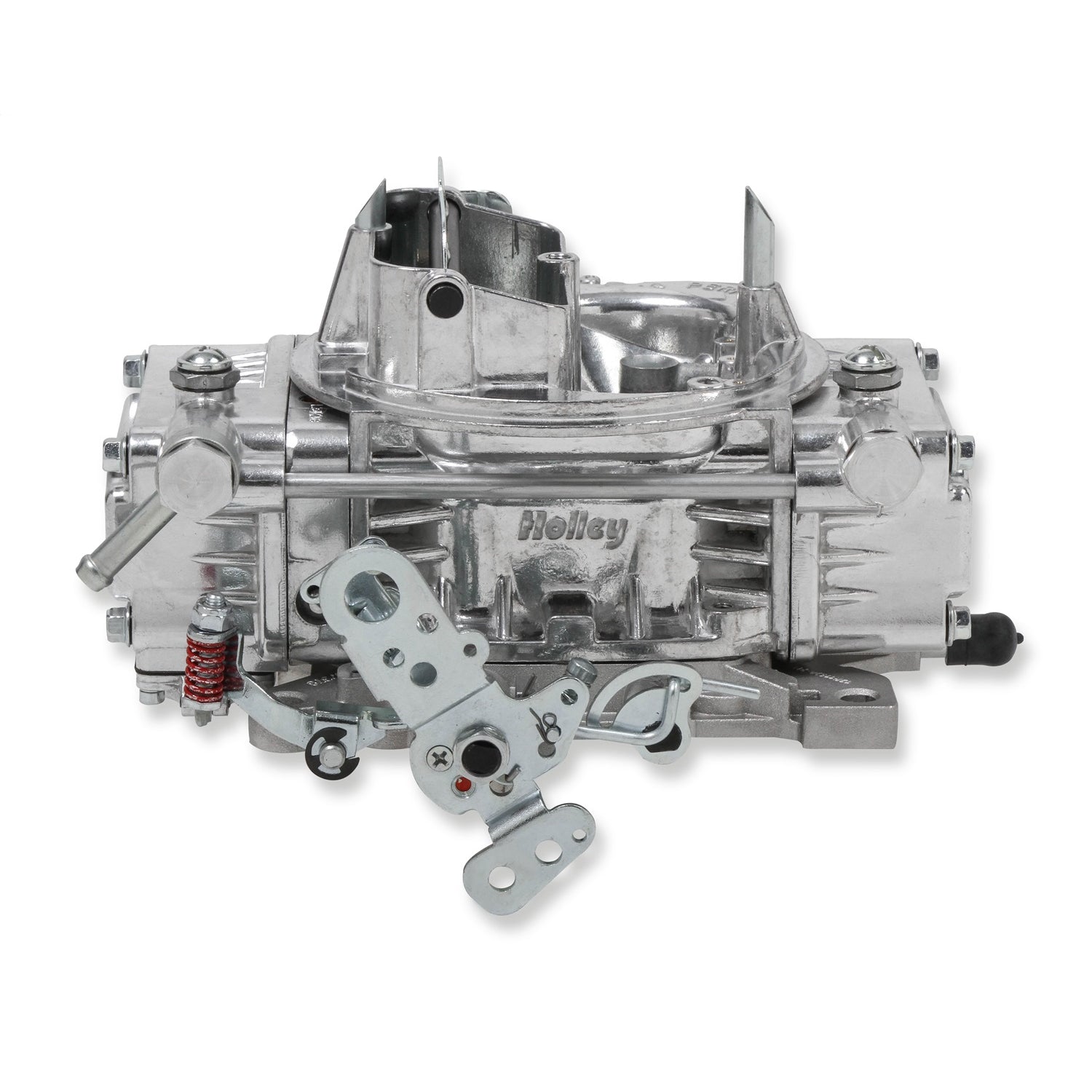 Holley Street Model 4160 600 CFM 4-Barrel Carburetor - Square Bore - Manual Choke - Vacuum Secondary - Single Inlet - Silver