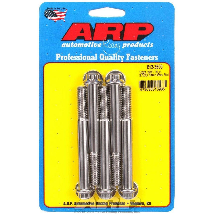 ARP Stainless Steel Bolt Kit - 12 Point (5) 3/8-16 x 3.500