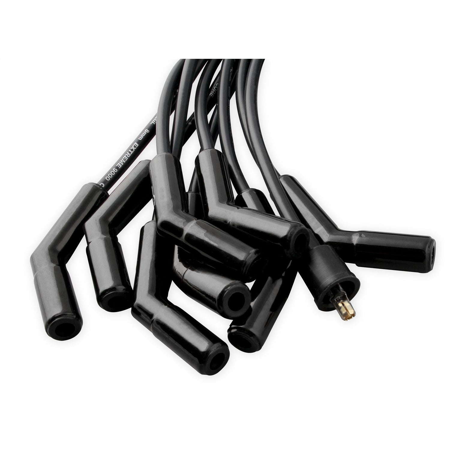 Accel Extreme 9000 Ceramic Spark Plug Wire Set - Spiral Core - 8 mm - Black - Factory Style Ceramic Plug Boots - Universal V8