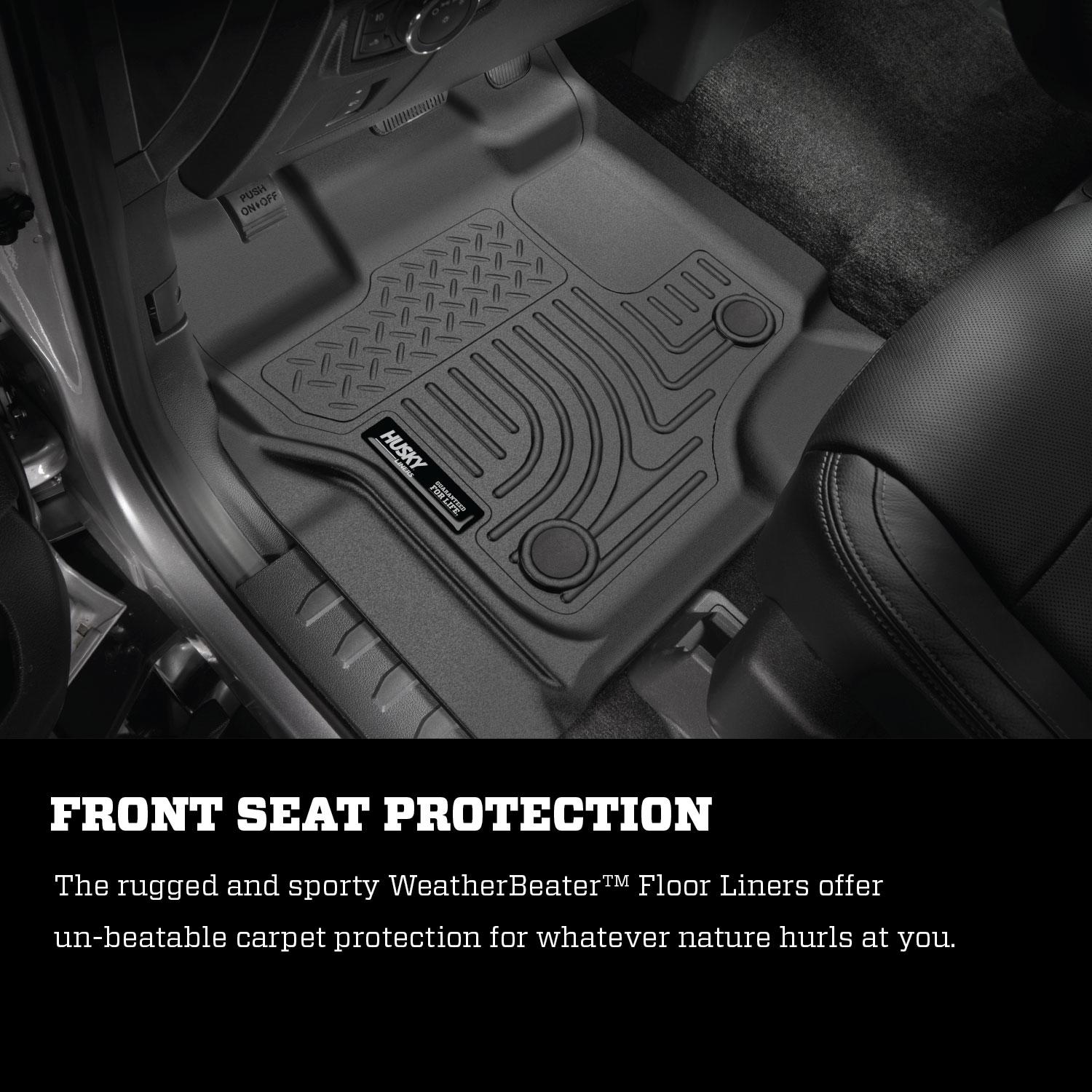 Husky Liners WeatherBeater Front / 2nd Row Floor Liner - Black / Textured