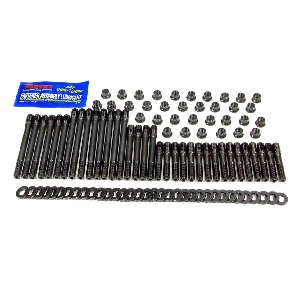 ARP Cylinder Head Stud Kit - 12 Point Nuts - Chromoly - Black Oxide - Aftermarket Head - Small Block Chevy 234-4322