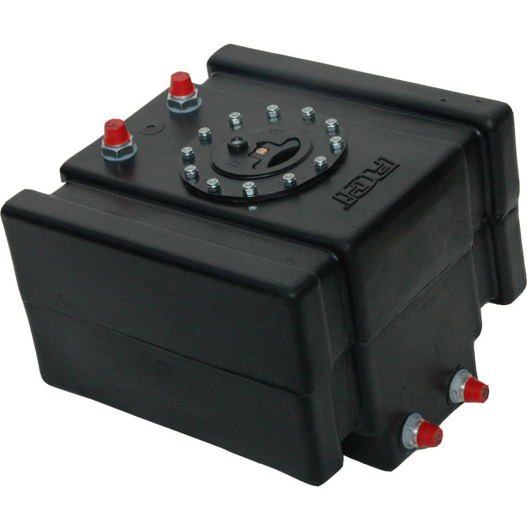 RCI 5 gal Fuel Cell 13 x 13 x 8" Tall 8 AN Male Outlet 8 AN Male Vent - Foam