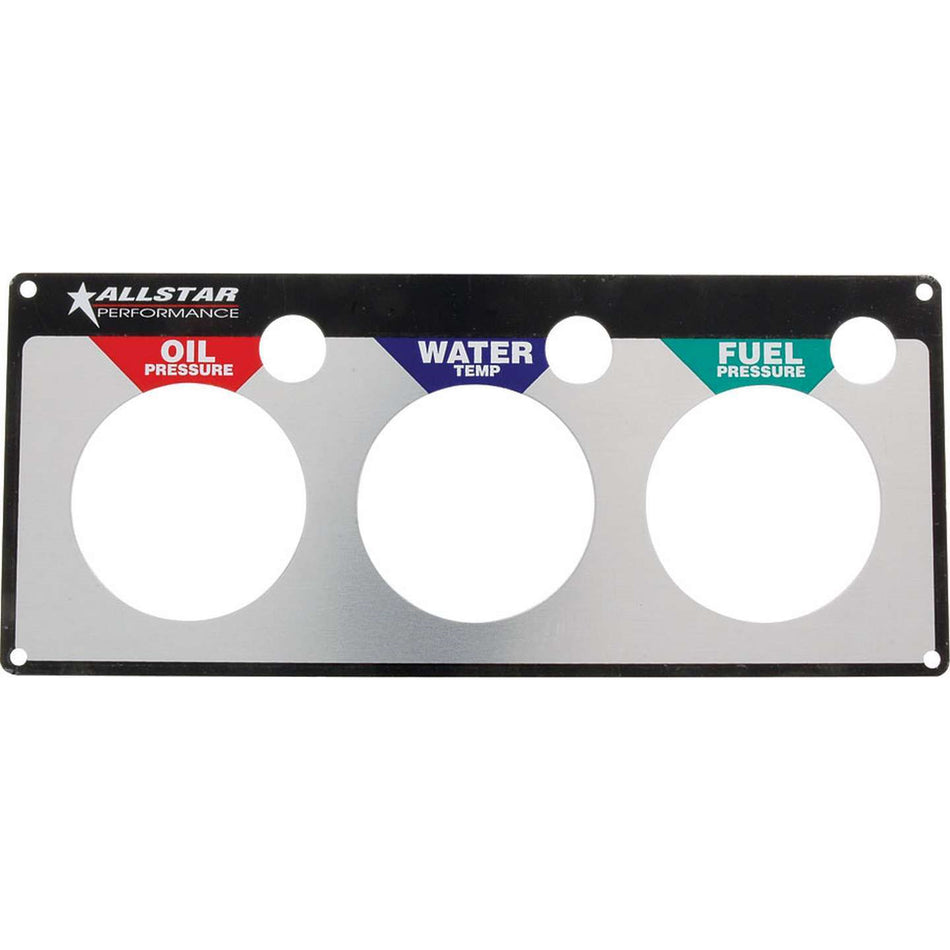 Allstar Performance Replacement 3 Gauge Panel - WT/OP/FP