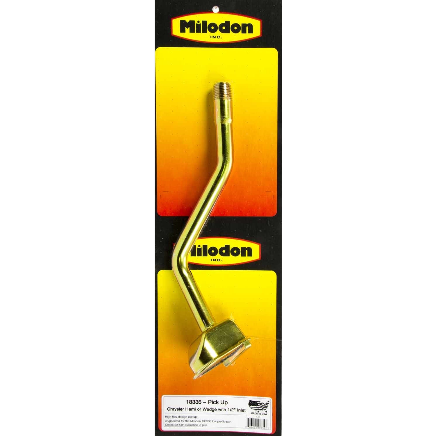 Milodon Street / Strip Screw-In Oil Pump Pickup - 7 in Deep Pan - Mopar B / RB-Series / 426 Hemi