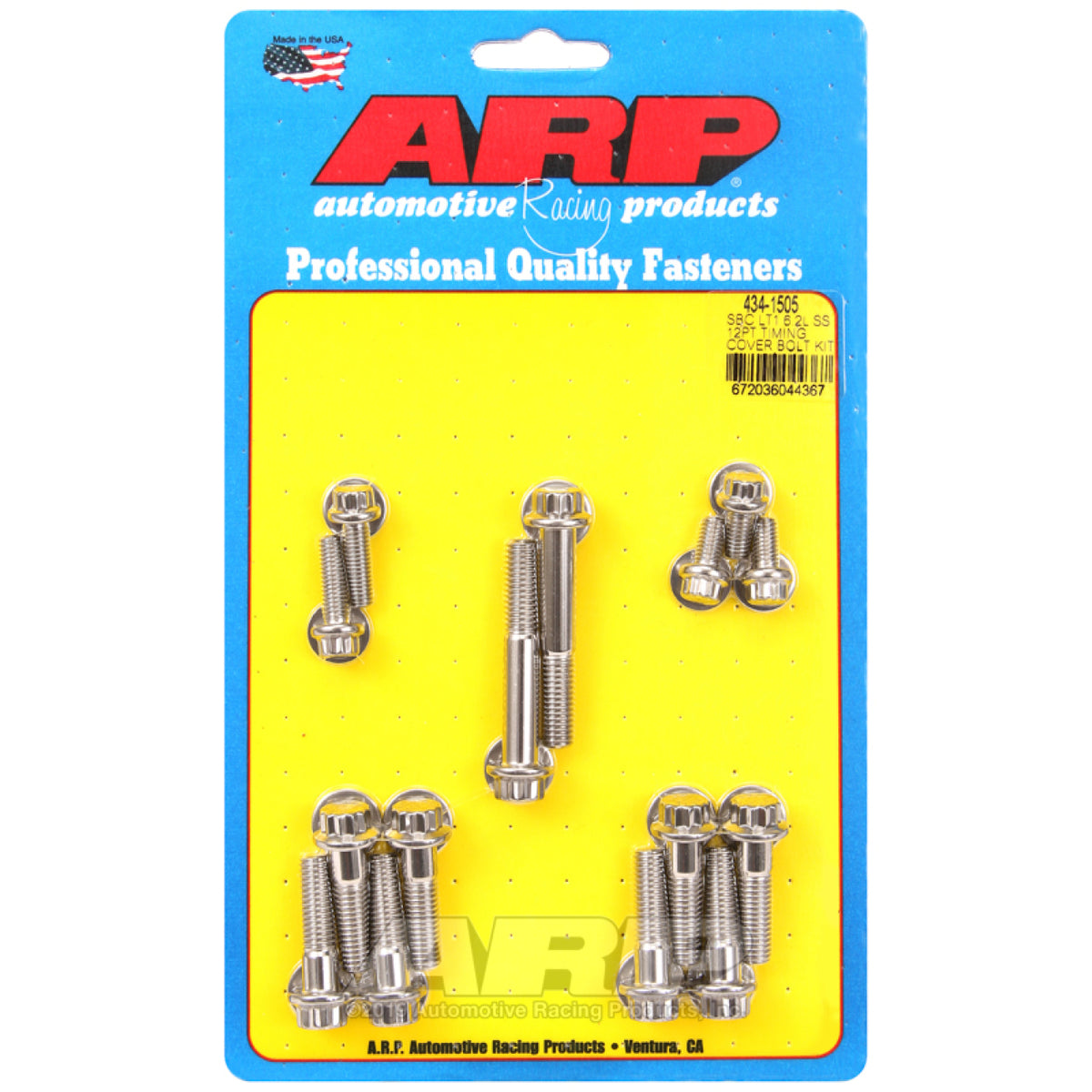 ARP Timing Cover Bolt Kit GM LT1 6.2L 12-Point Stainless Steel