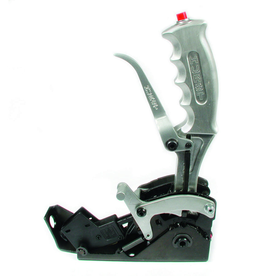 Hurst Quarter Stick Pistol Grip Automatic Shifter - Floor Mount - Forward Pattern - 5 ft Cable - TH250 / TH350 / TH375 / TH400