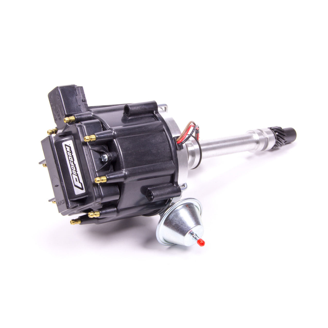 Proform Race Distributor - Magnetic Pickup - Vacuum Advance - HEI Style Terminal - Coil Included - Black - Chevy V8 66941BK